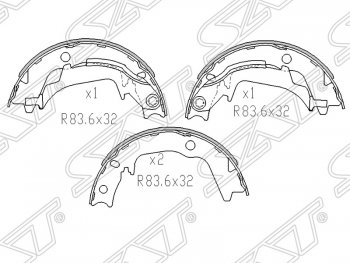 Колодки тормозные SAT (задние) KIA Soul AM рестайлинг (2011-2014)