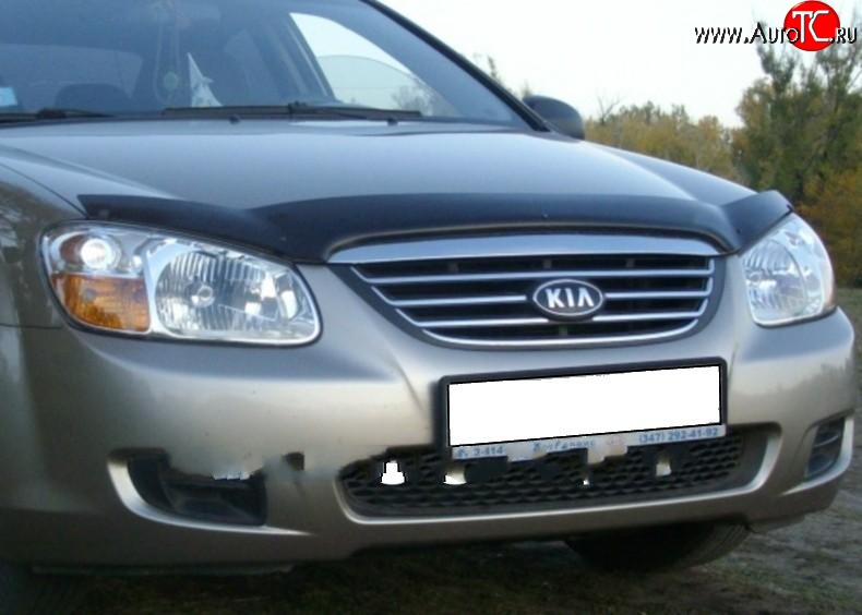 2 599 р. Дефлектор капота NovLine KIA Spectra (2000-2009)  с доставкой в г. Новочеркасск