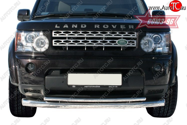 25 469 р. Защита переднего бампера двойная Souz-96 (d76/42) Land Rover Discovery 4 L319 (2009-2016)  с доставкой в г. Новочеркасск