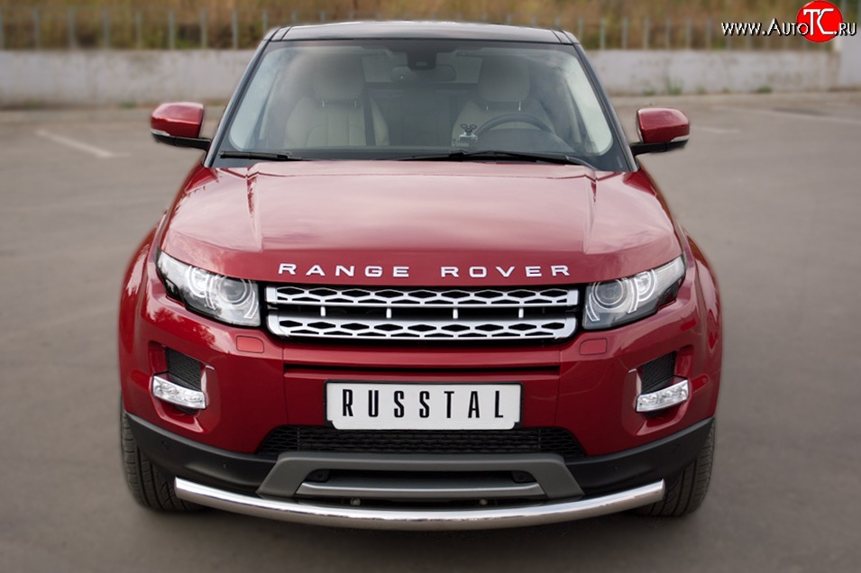 13 499 р. Одинарная защита переднего бампера диаметром 63 мм (Prestige u Pure) SLITKOFF  Land Rover Range Rover Evoque  1 L538 (2011-2015) дорестайлинг 3 дв., дорестайлинг 5 дв.  с доставкой в г. Новочеркасск