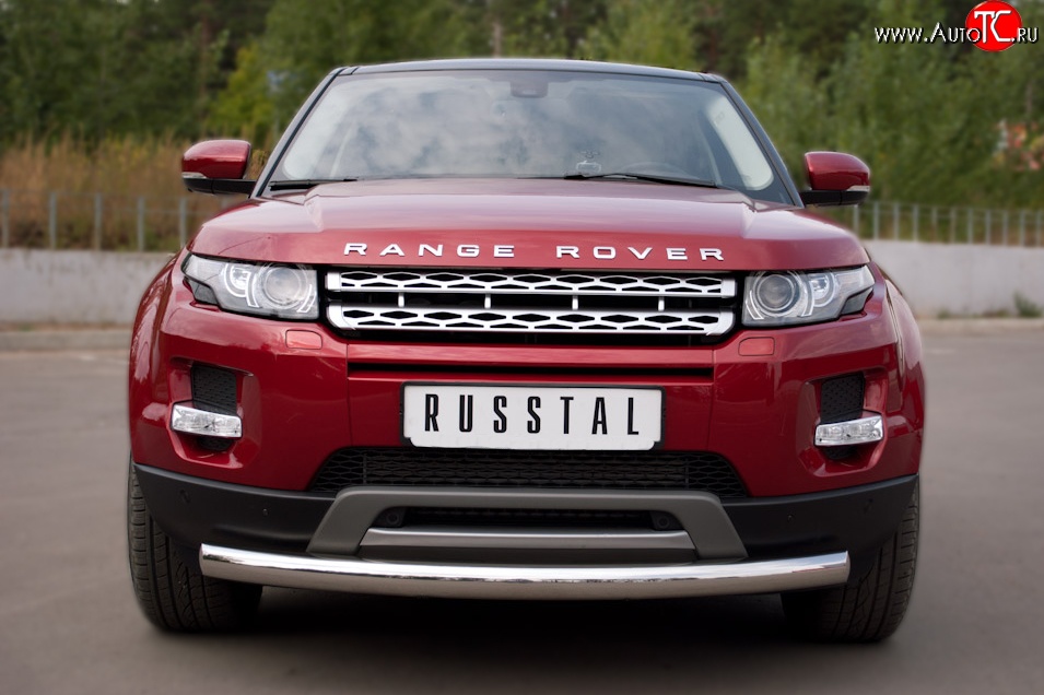 13 999 р. Одинарная защита переднего бампера диаметром 76 мм (Prestige u Pure) SLITKOFF  Land Rover Range Rover Evoque  1 L538 (2011-2015) дорестайлинг 3 дв., дорестайлинг 5 дв.  с доставкой в г. Новочеркасск