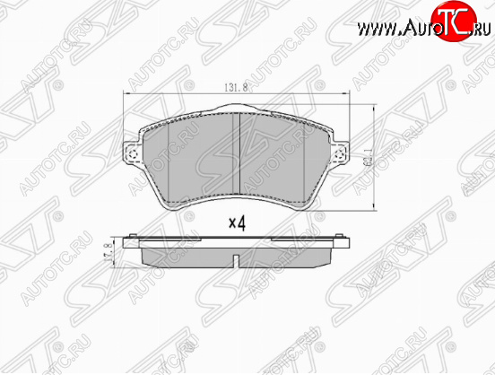 1 549 р. Комплект передних тормозных колодок SAT  Land Rover Freelander  1 (1997-2006)  с доставкой в г. Новочеркасск