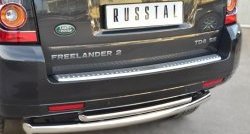 15 949 р. Защита заднего бампера (Ø63 и 42 мм, нержавейка) SLITKOFF Land Rover Freelander L359 дорестайлинг (2006-2010)  с доставкой в г. Новочеркасск. Увеличить фотографию 2