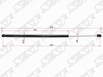 839 р. Правый упор крышки багажника SAT (газовый)  Land Rover Range Rover Sport  1 L320 (2005-2013) дорестайлинг, рестайлинг  с доставкой в г. Новочеркасск. Увеличить фотографию 1