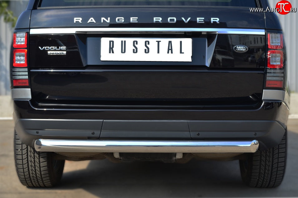 17 649 р. Одинарная защита заднего бампера из трубы диаметром 76 мм (Voque) Russtal Land Rover Range Rover 4 L405 дорестайлинг (2012-2017)  с доставкой в г. Новочеркасск