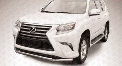 17 749 р. Двойная защита переднего бампера из труб диаметрами по 57 мм Slitkoff  Lexus GX460  J150 (2013-2022) 1-ый рестайлинг, 2-ой рестайлинг (Нержавейка, Полированная)  с доставкой в г. Новочеркасск. Увеличить фотографию 1