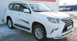 24 699 р. Защита переднего бампера (2 трубыØ63 и 42 мм, нержавейка) SLITKOFF  Lexus GX460  J150 (2013-2022) 1-ый рестайлинг, 2-ой рестайлинг  с доставкой в г. Новочеркасск. Увеличить фотографию 4