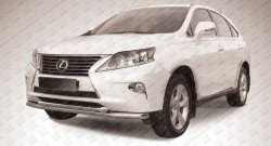 17 549 р. Двойная защита переднего бампера из труб диаметрами по 57 мм Slitkoff Lexus RX 270 AL20 дорестайлинг (2015-2019) (Нержавейка, Полированная)  с доставкой в г. Новочеркасск. Увеличить фотографию 1