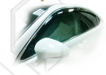 Дефлектора окон CA-Plastic Lexus ES250 XV60 дорестайлинг (2012-2015)  (Classic полупрозрачный)