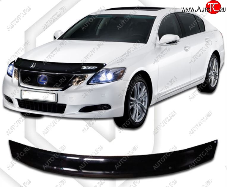 1 999 р. Дефлектор капота CA-Plastiс  Lexus GS300  S190 (2005-2006) дорестайлинг (Classic черный, Без надписи)  с доставкой в г. Новочеркасск