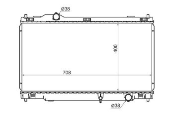 Радиатор двигателя (пластинчатый, МКПП/АКПП) SAT Lexus (Лексус) GS300 (ГС)  S190 (2007-2012), Toyota (Тойота) Mark X (Марк)  X120 (2004-2009)