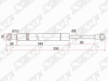 589 р. Упор крышки багажника SAT (газовый) Lexus GS450H L10 (2011-2015)  с доставкой в г. Новочеркасск. Увеличить фотографию 1