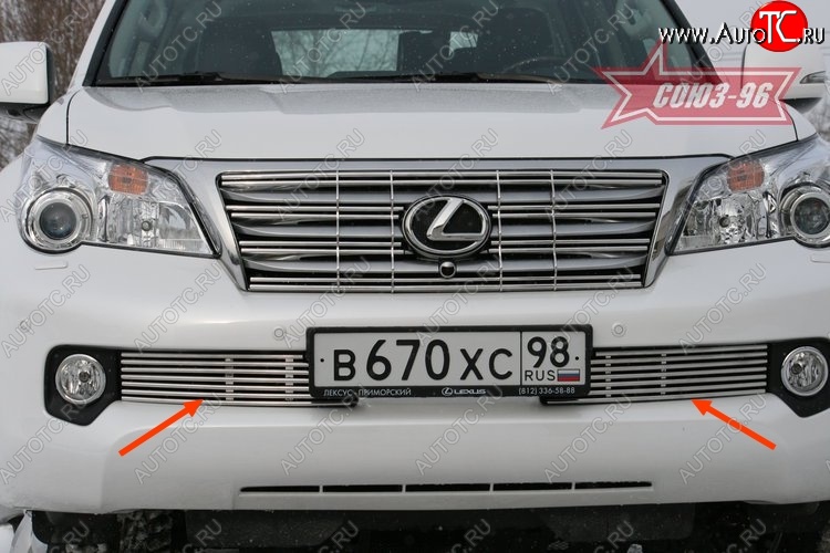 9 359 р. Декоративный элемент воздухозаборника Souz-96 (d10) Lexus GX460 J150 дорестайлинг (2009-2013)  с доставкой в г. Новочеркасск