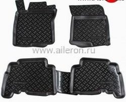 Коврики в салон Aileron 4 шт. (полиуретан) Lexus (Лексус) GX460 (джи)  J150 (2009-2013), Toyota (Тойота) Land Cruiser Prado (Лэнд)  J150 (2009-2013)