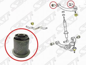 439 р. Сайлентблок верхнего рычага SAT Toyota Hilux Surf N210 дорестайлинг (2002-2005)  с доставкой в г. Новочеркасск. Увеличить фотографию 1