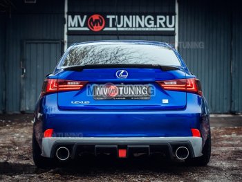 16 499 р. Диффузор заднего бампера MV tuning (со стоп сигналом и килями)  Lexus IS250  XE30 седан (2013-2016) дорестайлинг (Неокрашенный)  с доставкой в г. Новочеркасск. Увеличить фотографию 3