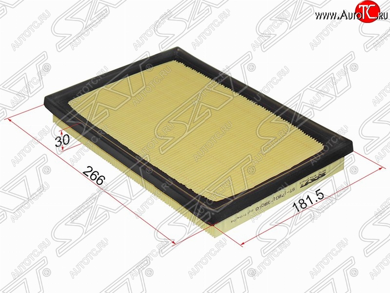 339 р. Фильтр воздушный двигателя SAT (266х181.5х30 mm)  Lexus LS460  XF40 (2006-2012), Lexus LS600HL  XF40 (2006-2009), Toyota Camry ( XV50,  XV55) (2011-2018)  с доставкой в г. Новочеркасск