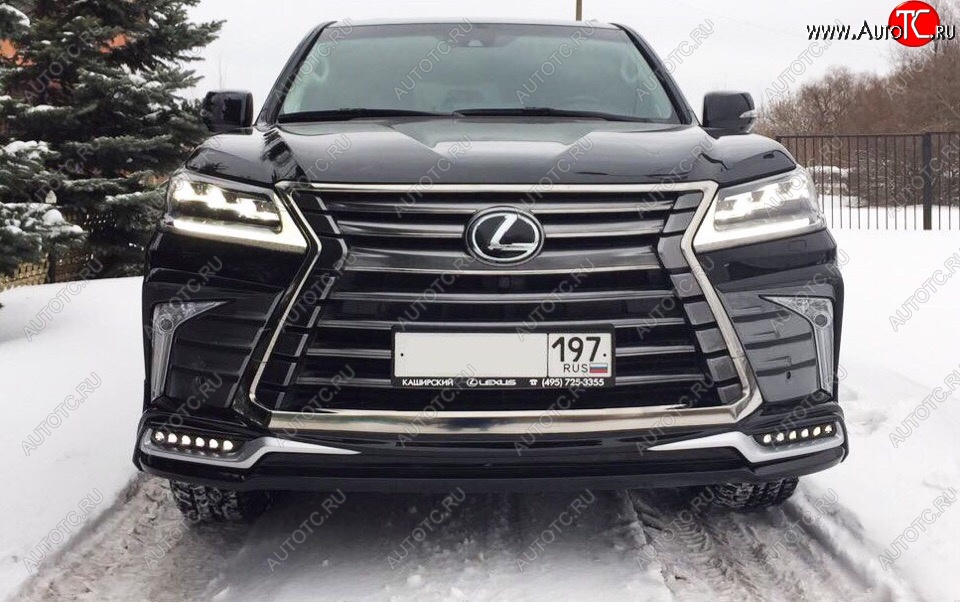 15 199 р. Дневные ходовые огни в накладку бампера Автократ Автократ Lexus LX570 J200 2-ой рестайлинг (2015-2022)  с доставкой в г. Новочеркасск