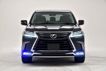 22 699 р. Накладка на передний бампер Автократ (без LED-оптики)  Lexus LX450d  J200 - LX570  J200 (Неокрашенная)  с доставкой в г. Новочеркасск. Увеличить фотографию 11