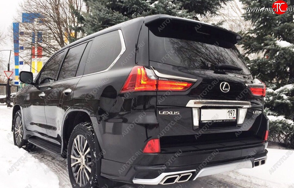 22 699 р. Накладка заднего бампера Автократ (без глушителя) Lexus LX450d J200 2-ой рестайлинг (2015-2022) (Неокрашенная)  с доставкой в г. Новочеркасск