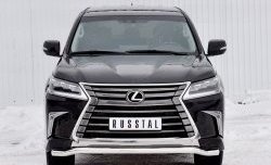 13 999 р. Защита переднего бампера (Ø63 мм, нержавейка) Russtal Lexus LX450d J200 2-ой рестайлинг (2015-2022)  с доставкой в г. Новочеркасск. Увеличить фотографию 1