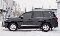 13 349 р. Защита порогов из круглой трубы диаметром 42 мм Russtal Lexus LX450d J200 2-ой рестайлинг (2015-2022)  с доставкой в г. Новочеркасск. Увеличить фотографию 3