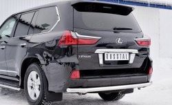 14 599 р. Защита заднего бампера (Ø63 мм, нержавейка, NOT F-SPORT/HERITAGE) Russtal Lexus LX450d J200 2-ой рестайлинг (2015-2022)  с доставкой в г. Новочеркасск. Увеличить фотографию 4