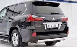 14 999 р. Защита заднего бампера (Ø76 мм, нержавейка, NOT F-SPORT/HERITAGE) Russtal Lexus LX570 J200 2-ой рестайлинг (2015-2022)  с доставкой в г. Новочеркасск. Увеличить фотографию 4