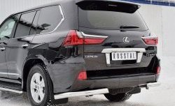 18 499 р. Защита заднего бампера (Ø76 мм уголки, нержавейка) Russtal Lexus LX450d J200 2-ой рестайлинг (2015-2022)  с доставкой в г. Новочеркасск. Увеличить фотографию 4