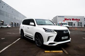 45 999 р. Юбка переднего бампера HEMMES Lexus LX570 J200 2-ой рестайлинг (2015-2022) (Неокрашенная)  с доставкой в г. Новочеркасск. Увеличить фотографию 2