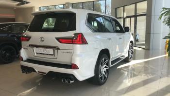 37 899 р. Юбка заднего бампера HEMMES Lexus LX450d J200 2-ой рестайлинг (2015-2022) (Неокрашенная)  с доставкой в г. Новочеркасск. Увеличить фотографию 2