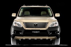 11 949 р. Накладка на передний бампер Goldman Lexus LX570 J200 дорестайлинг (2007-2012) (Неокрашенная)  с доставкой в г. Новочеркасск. Увеличить фотографию 2