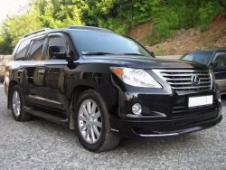 15 349 р. Накладка на передний бампер LX MODE Lexus LX570 J200 дорестайлинг (2007-2012) (Неокрашенная)  с доставкой в г. Новочеркасск. Увеличить фотографию 2