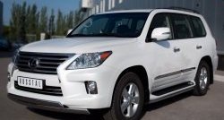 17 999 р. Защита переднего бампера (2 трубыØ75х42 мм, нержавейка) Russtal Lexus LX570 J200 дорестайлинг (2007-2012)  с доставкой в г. Новочеркасск. Увеличить фотографию 4