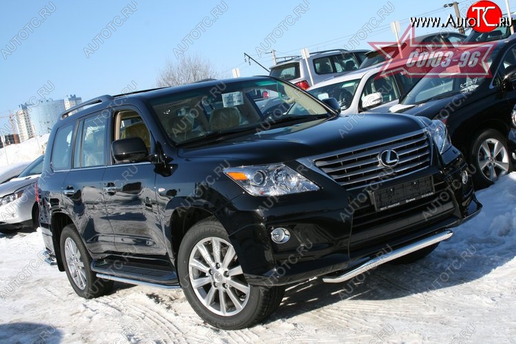 14 309 р. Защита переднего бампера Sport Package Souz-96 (d60) Lexus LX570 J200 дорестайлинг (2007-2012)  с доставкой в г. Новочеркасск