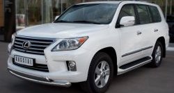 25 999 р. Защита переднего бампера (2 трубыØ76 и 63 мм, нержавейка) Russtal Lexus LX570 J200 дорестайлинг (2007-2012)  с доставкой в г. Новочеркасск. Увеличить фотографию 4