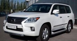 14 749 р. Одинарная защита переднего бампера SLITKOFF диаметром 76 мм  Lexus LX570  J200 (2007-2012) дорестайлинг  с доставкой в г. Новочеркасск. Увеличить фотографию 4