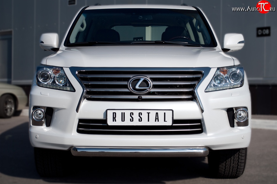 14 749 р. Одинарная защита переднего бампера SLITKOFF диаметром 76 мм  Lexus LX570  J200 (2007-2012) дорестайлинг  с доставкой в г. Новочеркасск