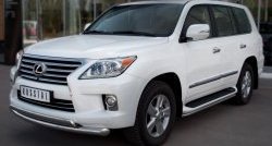 Защита порогов Russtal из круглой трубы диаметром 42 мм (2012-н.в.) Lexus LX570 J200 дорестайлинг (2007-2012)