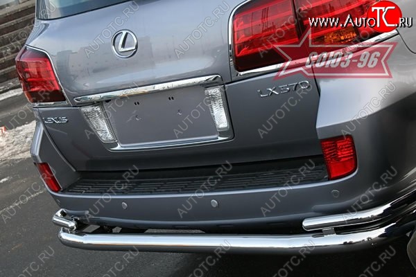 25 667 р. Двойная защита заднего бампера Souz-96 (d76/42) Lexus LX570 J200 дорестайлинг (2007-2012)  с доставкой в г. Новочеркасск