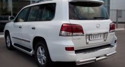 18 449 р. Защита заднего бампера (Ø76 и 42 мм, нержавейка) SLITKOFF Lexus LX570 J200 дорестайлинг (2007-2012)  с доставкой в г. Новочеркасск. Увеличить фотографию 4