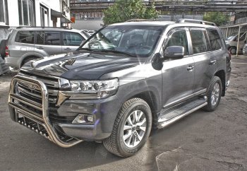 27 999 р. Защита переднего бампера WINBO (Ø76 мм, нержавейка) Lexus LX570 J200 дорестайлинг (2007-2012)  с доставкой в г. Новочеркасск. Увеличить фотографию 2