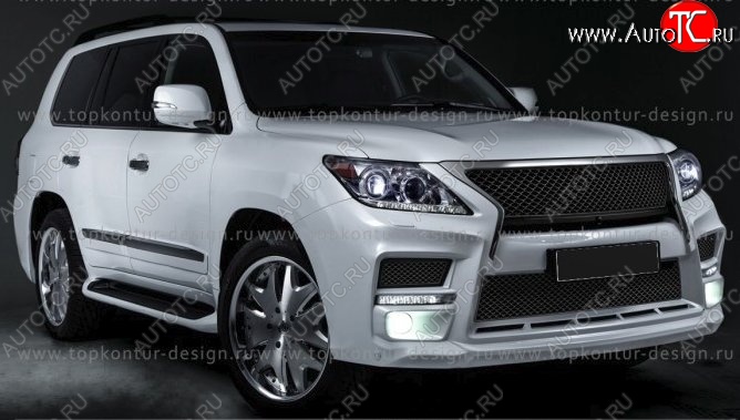 6 199 р. Решётка радиатора TopKontur Design Lexus LX570 J200 1-ый рестайлинг (2012-2015)  с доставкой в г. Новочеркасск