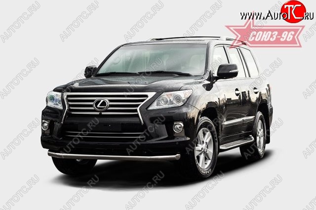 1 043 р. Защита переднего бампера труба d76 SOUZ_96 Lexus LX570 J200 1-ый рестайлинг (2012-2015)  с доставкой в г. Новочеркасск