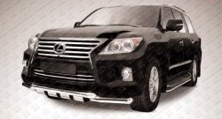 26 649 р. Двойная защита с зубьями d76 мм Slitkoff Lexus LX570 J200 1-ый рестайлинг (2012-2015)  с доставкой в г. Новочеркасск. Увеличить фотографию 1