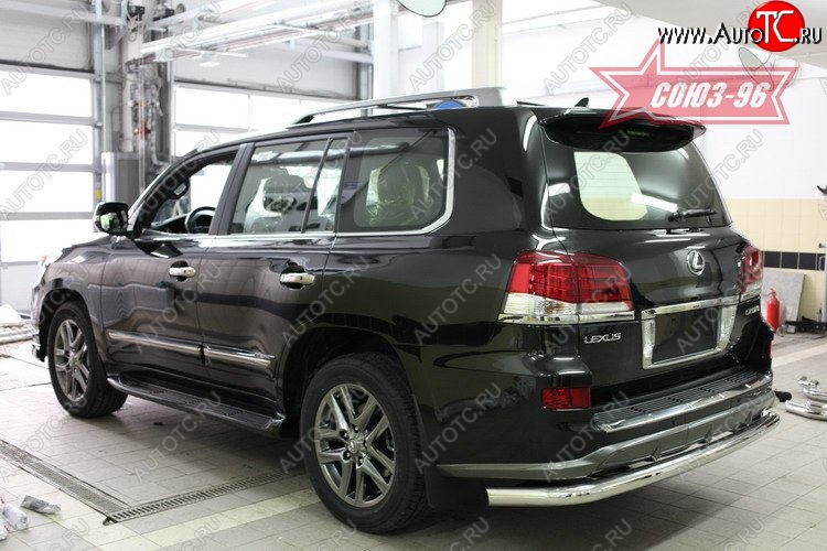 5 849 р. Защита заднего бампера Sport Souz-96 (d76) Lexus LX570 J200 1-ый рестайлинг (2012-2015)  с доставкой в г. Новочеркасск