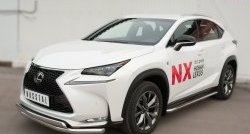 20 949 р. Защита переднего бампера (2 трубыØ75х42 и 63 мм, нержавейка) Russtal Lexus NX200T Z10 (2014-2017)  с доставкой в г. Новочеркасск. Увеличить фотографию 4