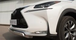 17 299 р. Защита переднего бампера (Ø75х42 мм, нержавейка, F-SPORT) Russtal Lexus NX200T Z10 (2014-2017)  с доставкой в г. Новочеркасск. Увеличить фотографию 3