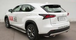 16 849 р. Защита заднего бампера (Ø75x42 мм, нержавейка, F-Sport) Russtal Lexus NX200T Z10 (2014-2017)  с доставкой в г. Новочеркасск. Увеличить фотографию 4