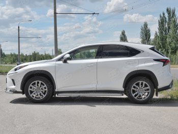 Порожки для ног (труба Ø42) SLITKOFF Lexus (Лексус) NX300h (НХ)  Z10 (2014-2017) Z10 дорестайлинг ()